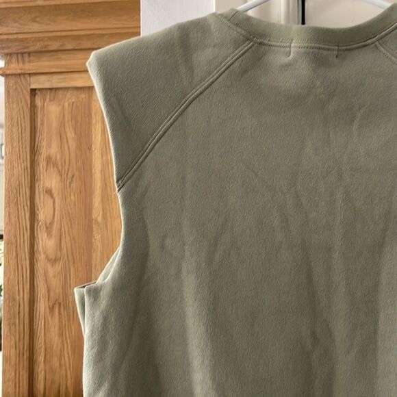 NEW Jonathan Simkhai Channing Terry sweatshirt sleeveless eucalyptus top - Picture 11 of 13